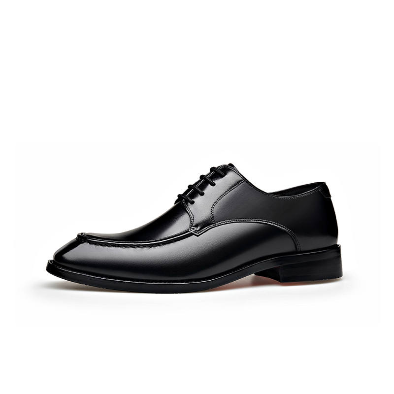 LAORENTOU Top Grain Cow Leather Business Commuting Dress Shoes Men's Black