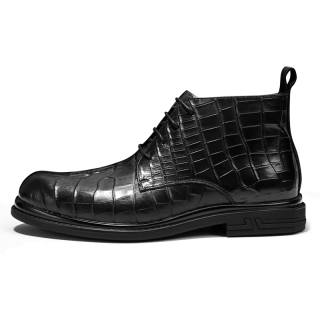 SHENGDAQISHI Cow Leather Casual Shoes Men's Black