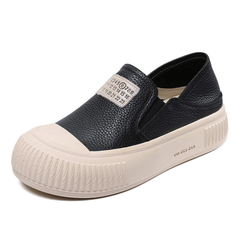 Devanro Devanro Top Grain Cow Leather Casual Shoes 4.0cm Women's