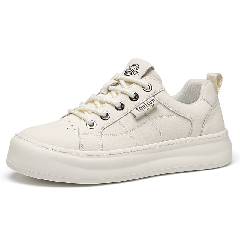 Tonlion Cow Split Leather Low top Skateboard Shoes Men's