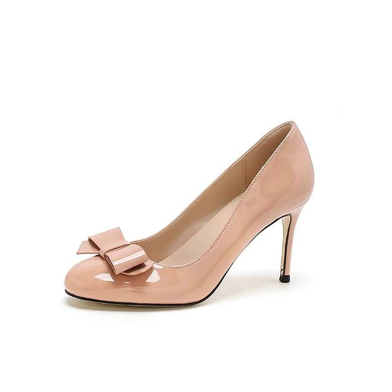 RoseDoris Patent Leather Slim Heel High Heels 8cm Women's