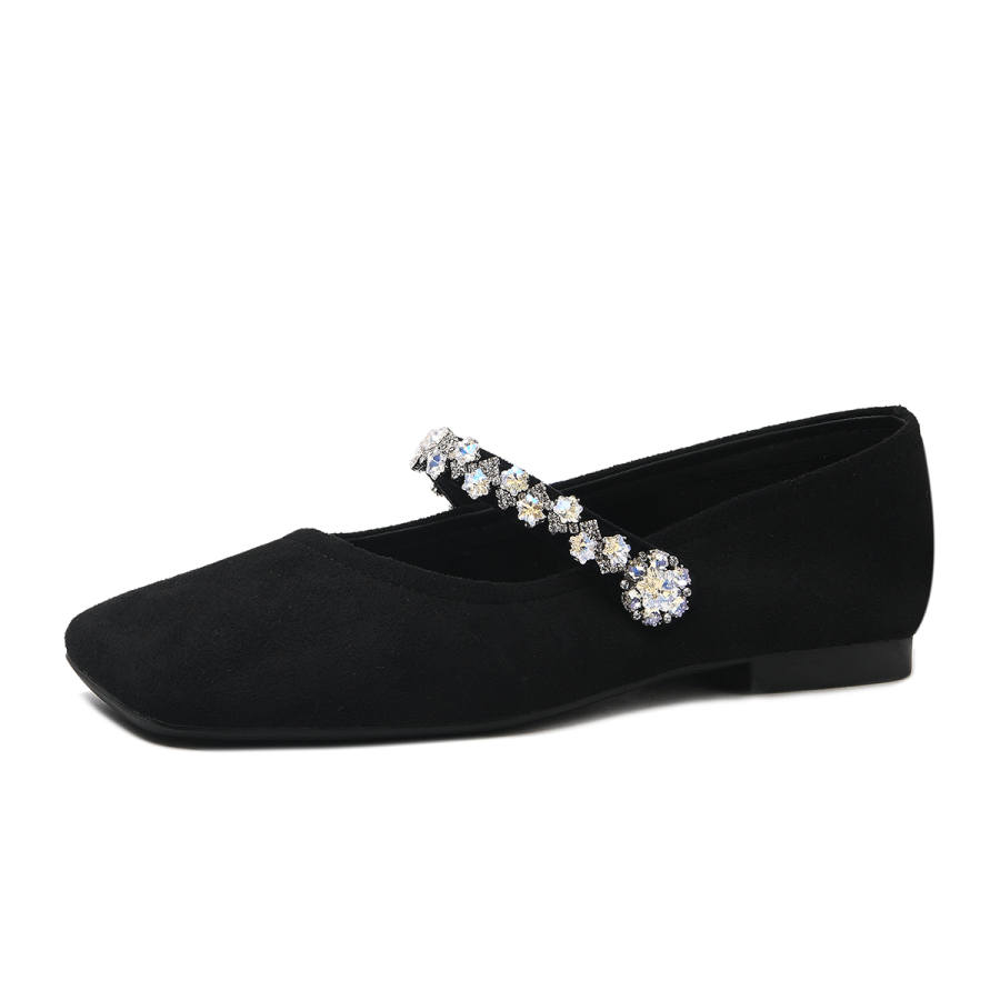 CAMEIDO Chunky Heel Mary Jane Shoes Women's Black