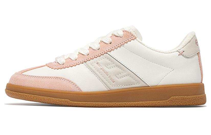 East Pacific Trade Leather Minimalist Fashion Low top Skateboard Shoes Unisex Pink