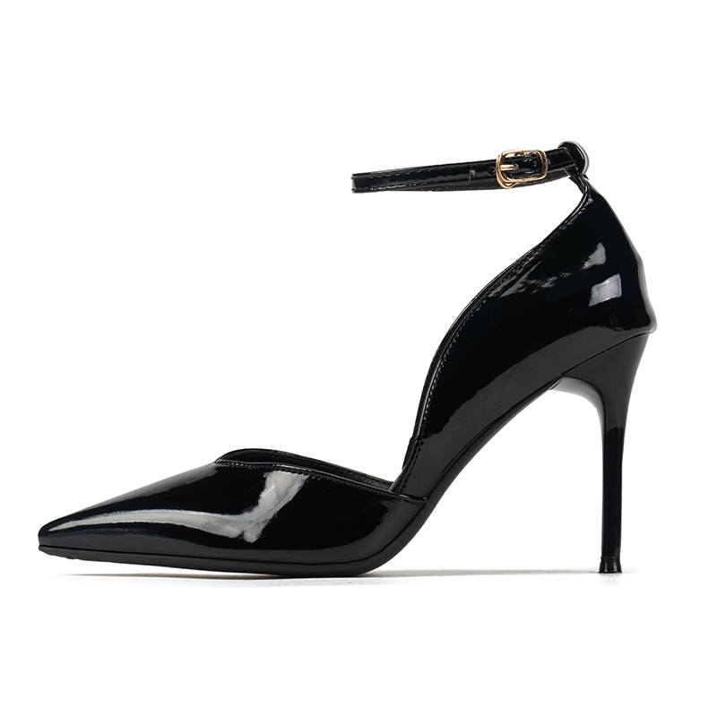 Xingdiman Pu Slim Heel High Heels 10cm Women's Black