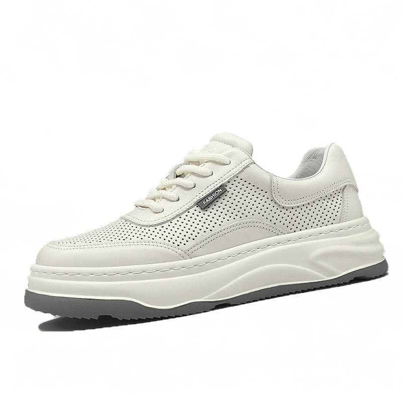 SENJIALUO Top Grain Cow Leather Height Increasing Support Abrasion Resistant Lightweight Slip Resistant
