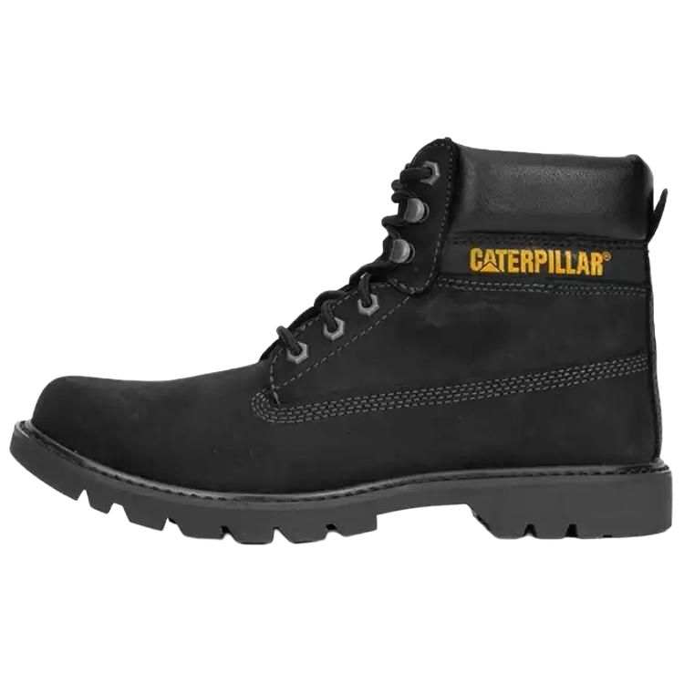 CAT Cow Leather Thermal Abrasion Resistant Short Outdoor Boots Men's Black
