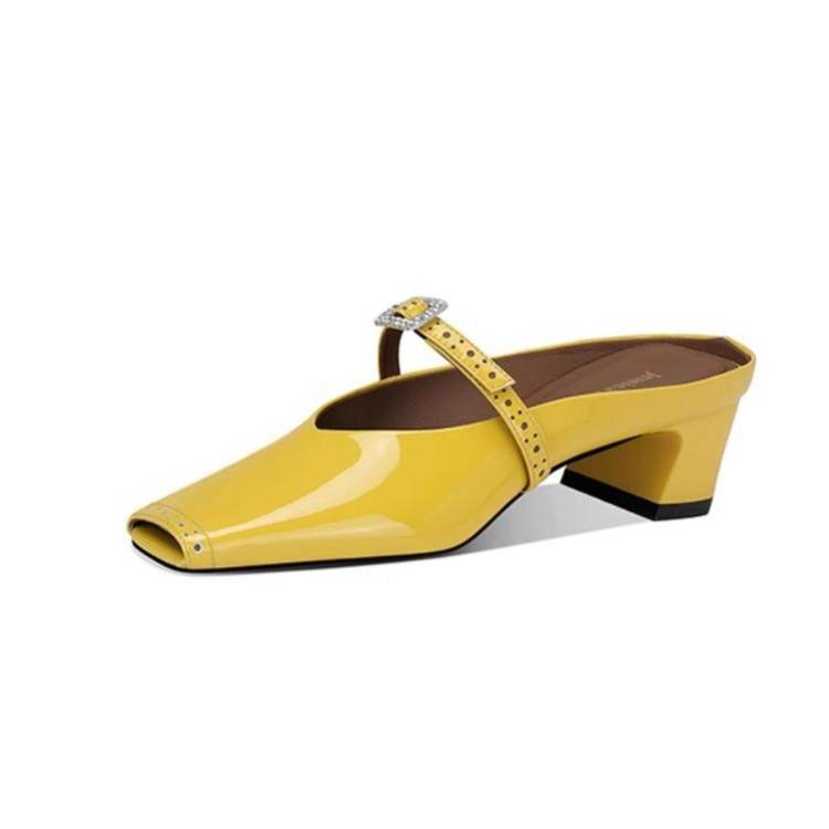JESSICA SOPHIA Metal Rhinestone Abrasion Resistant Slip Resistant Abrasion Resistant Slip Resistant Closed Toe Slippers