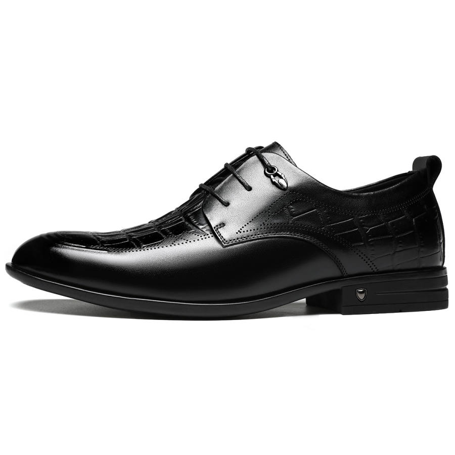 FAPAI Cow Leather Dress Shoes Men's Black