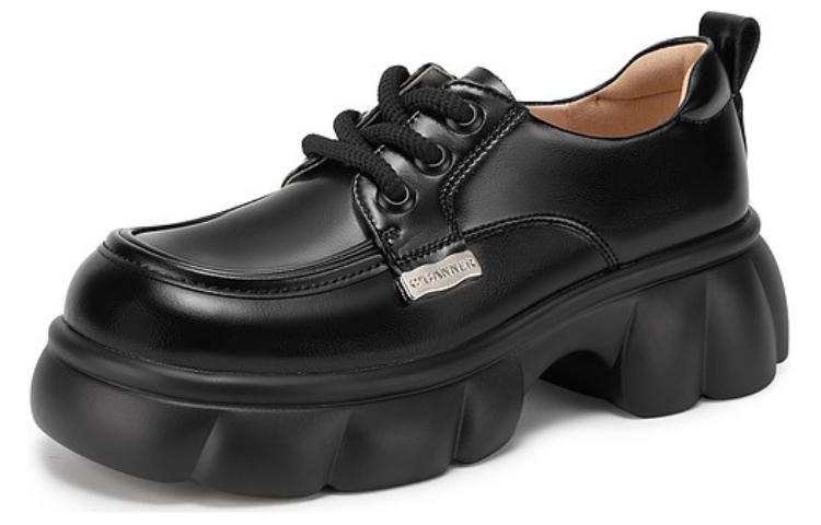 C°BANNER Top Grain Pig Leather Casual Shoes 5CM Women's