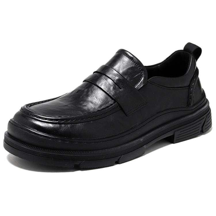 WEISHIBANGWEI WEISHIBANGWEI Microfiber Leather Loafers Men's Black