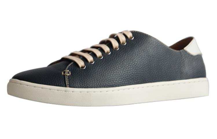 TIMOTHY&CO. Top Grain Cow Leather Low top Casual Shoes Men's Blue White