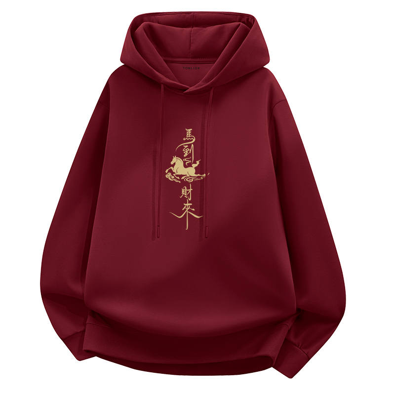Tonlion Sweatshirts Unisex Hooded Moderate