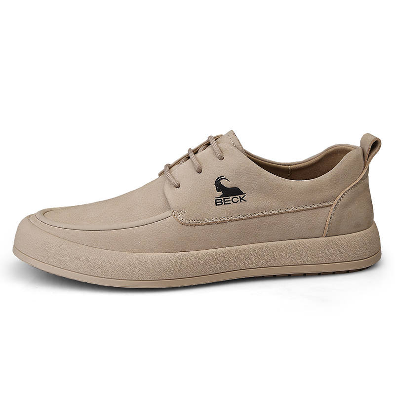 BECK Cow Leather Slip Resistant Abrasion Resistant Low top Skateboard Shoes Men's