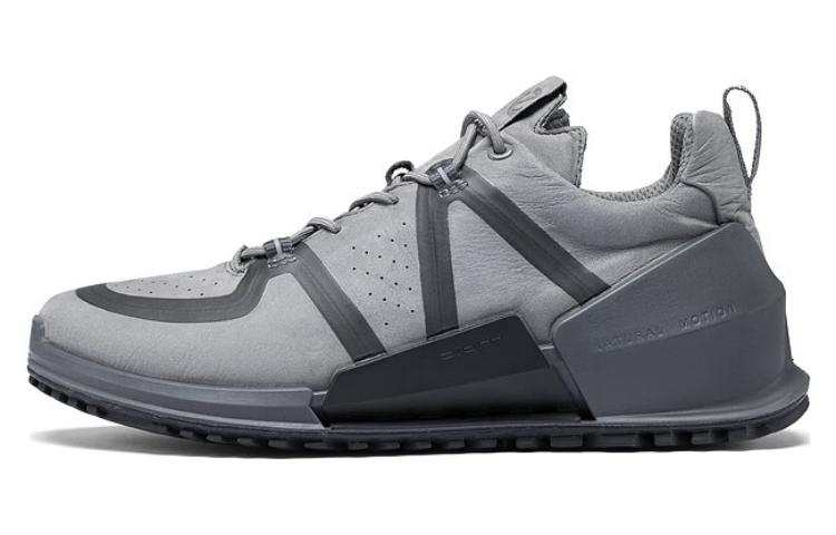 Ecco Striding 2.0 Series Leather Low top Sports Casual Shoes Men's Iron Gray