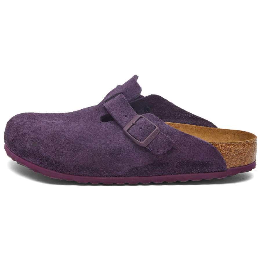 Birkenstock buckle suede mules