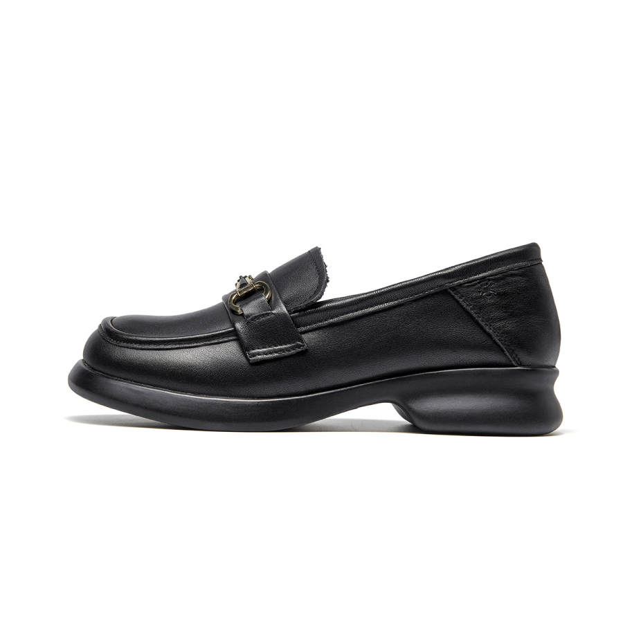 Spider King Cow Leather Loafers Women's Black