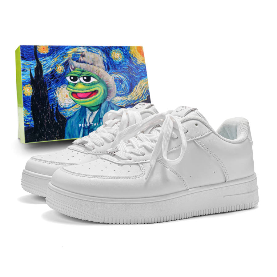 Pepe The Frog Low top Skateboard Shoes Unisex