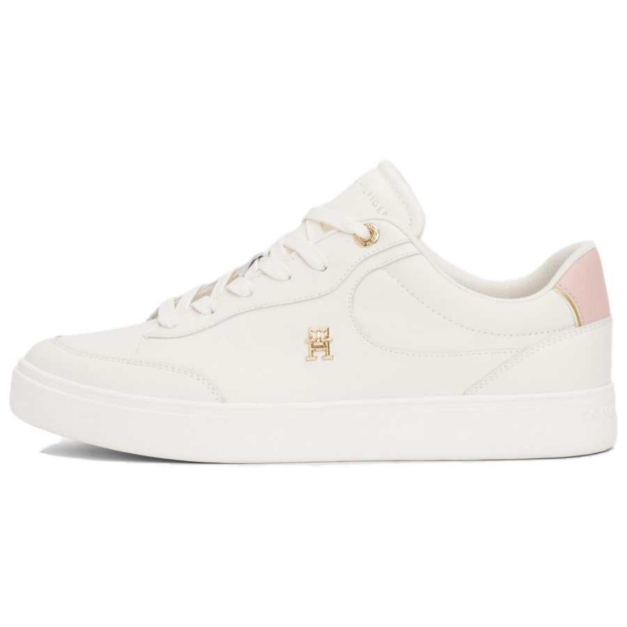 Tommy Hilfiger TH Monogram Leather Low top Tennis Shoes Women's White