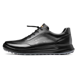 LAORENTOU Top Grain Cow Leather Low top Casual Shoes Men's Black