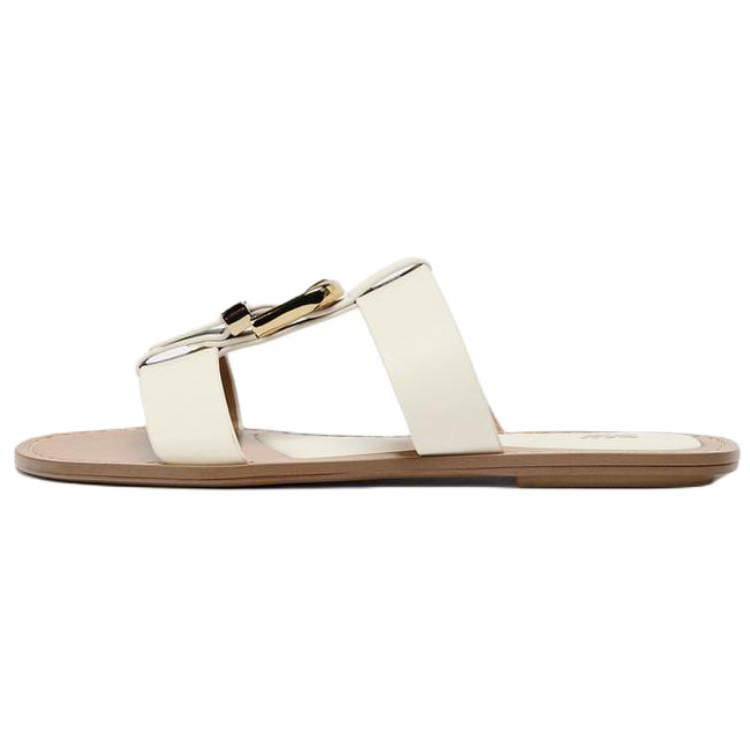 ZARA Slide Slippers Women's White