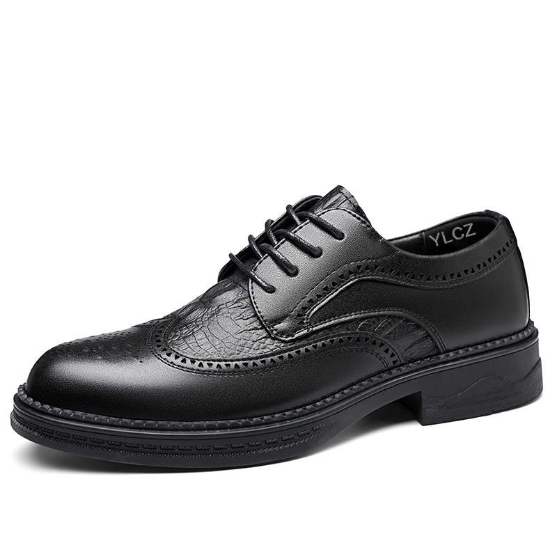 YILICHUANZHANG Cow Leather Casual Shoes Men's Black