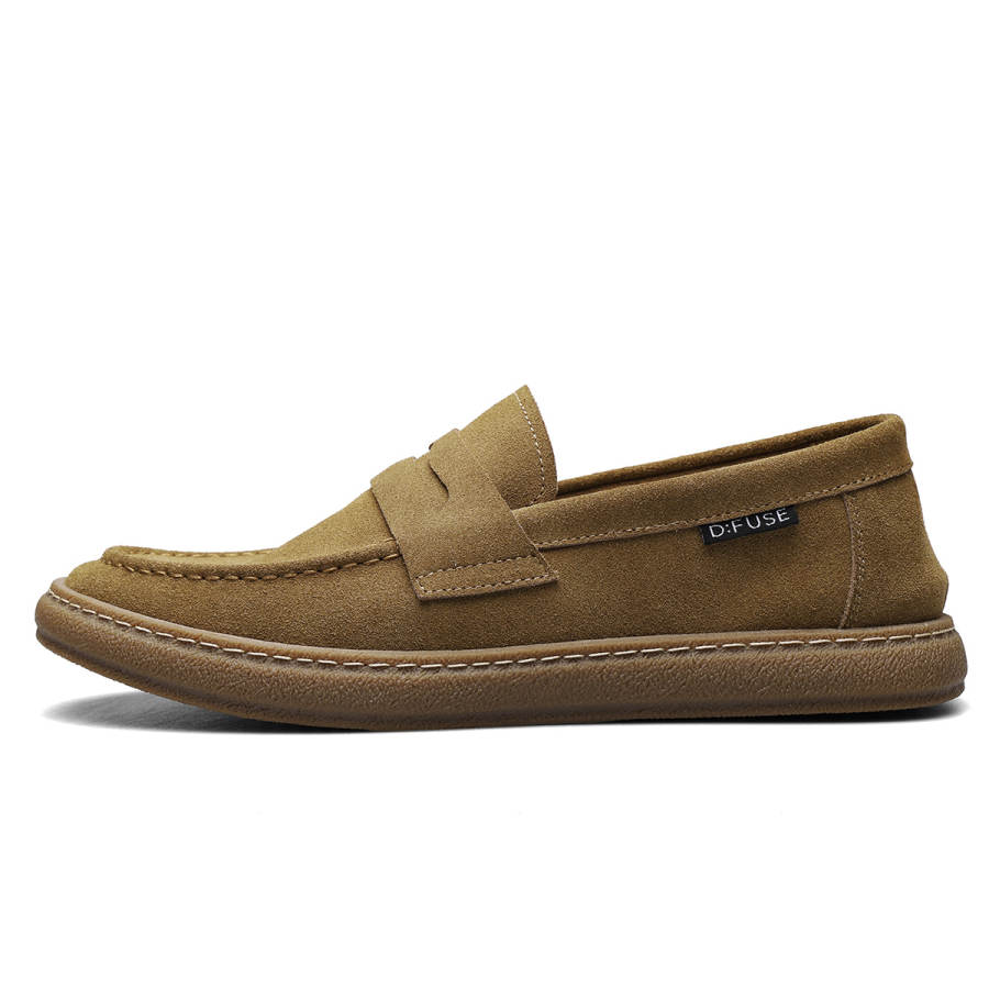 D:FUSE SCANDINAVIA D FUSE SCANDINAVIA Cow Split Leather Casual Shoes Men's Brown