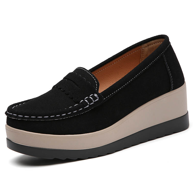 Reivantix Reivanti Slip on Gommino Loafers Women's Black