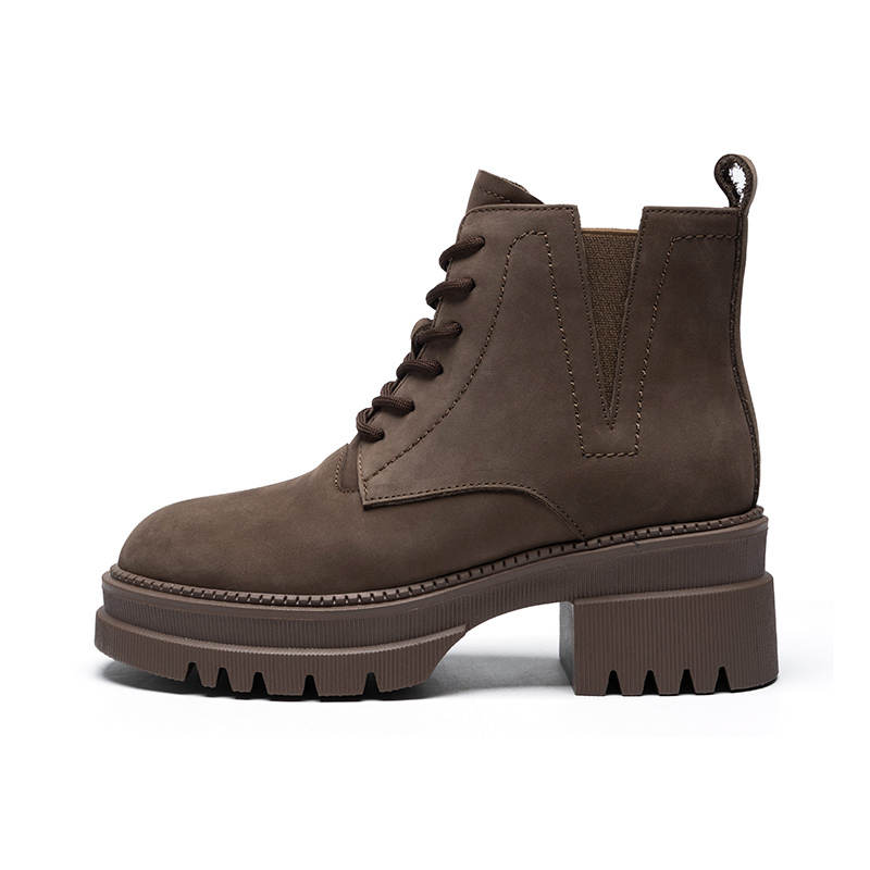 ZHR Combat Boots Women's Brown/Yellow Brown
