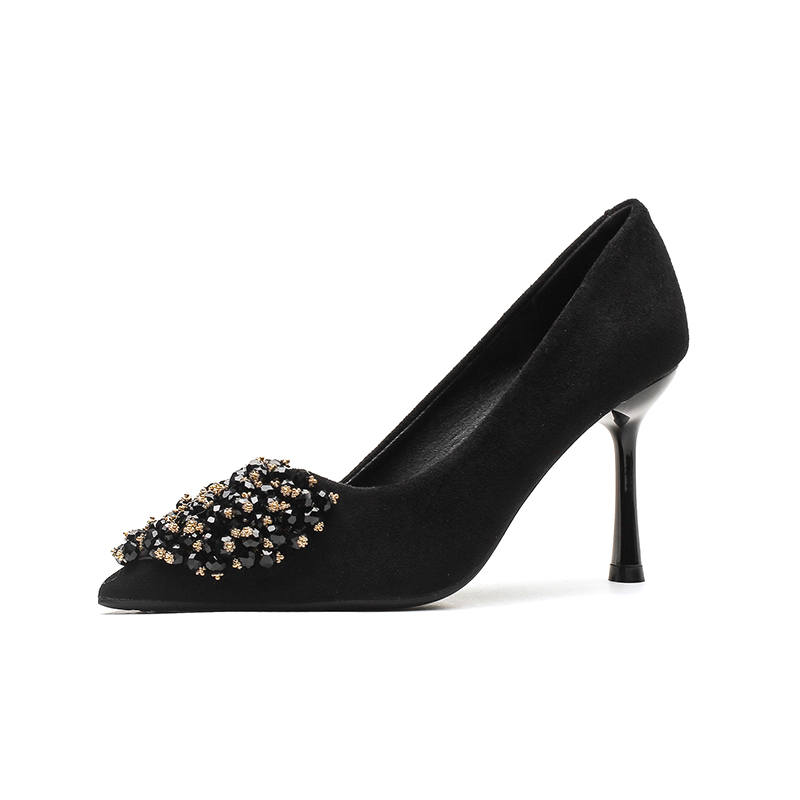 Bamiti Slim Heel High Heels 9cm Women's Black
