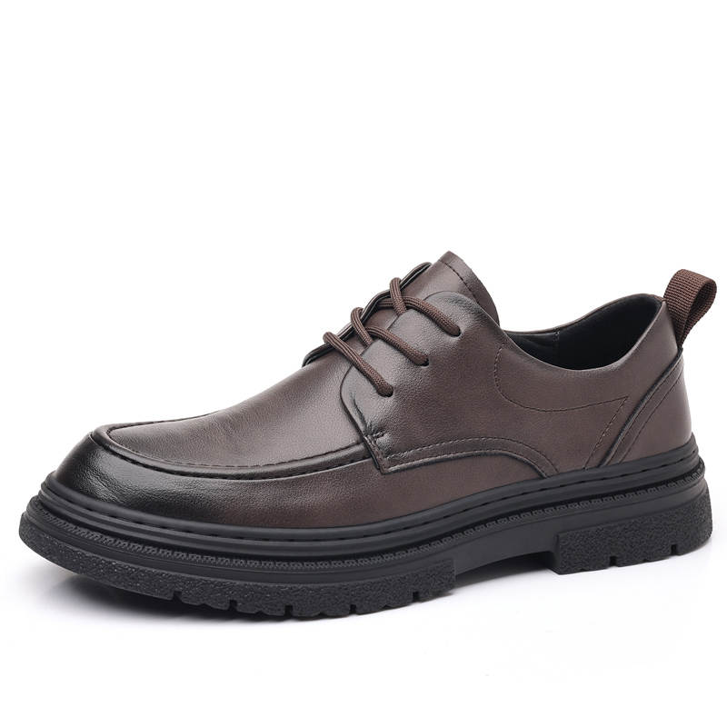 CITONGXIANSHENG Cow Split Leather Casual Shoes Men's Brown