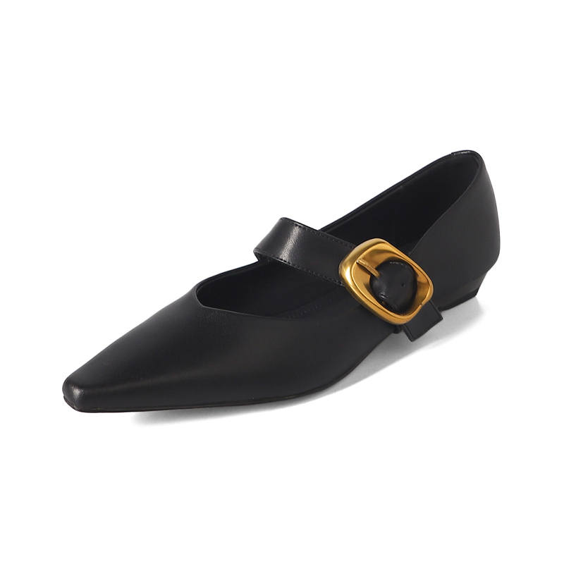 Echo&yolo Sheepskin Mary Jane Shoes 2cm Women's
