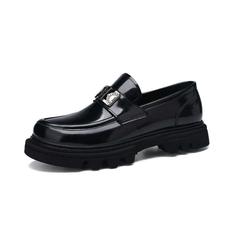 U7 Top Grain Cow Leather Collection Men's Casual Shoes Men's Black