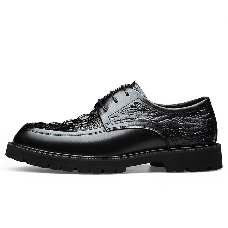 LUOMENG Men's Casual Shoes Men's Low Top Black, Brown