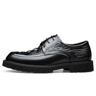 LUOMENG Men's Casual Shoes Men's Low Top Black, Brown