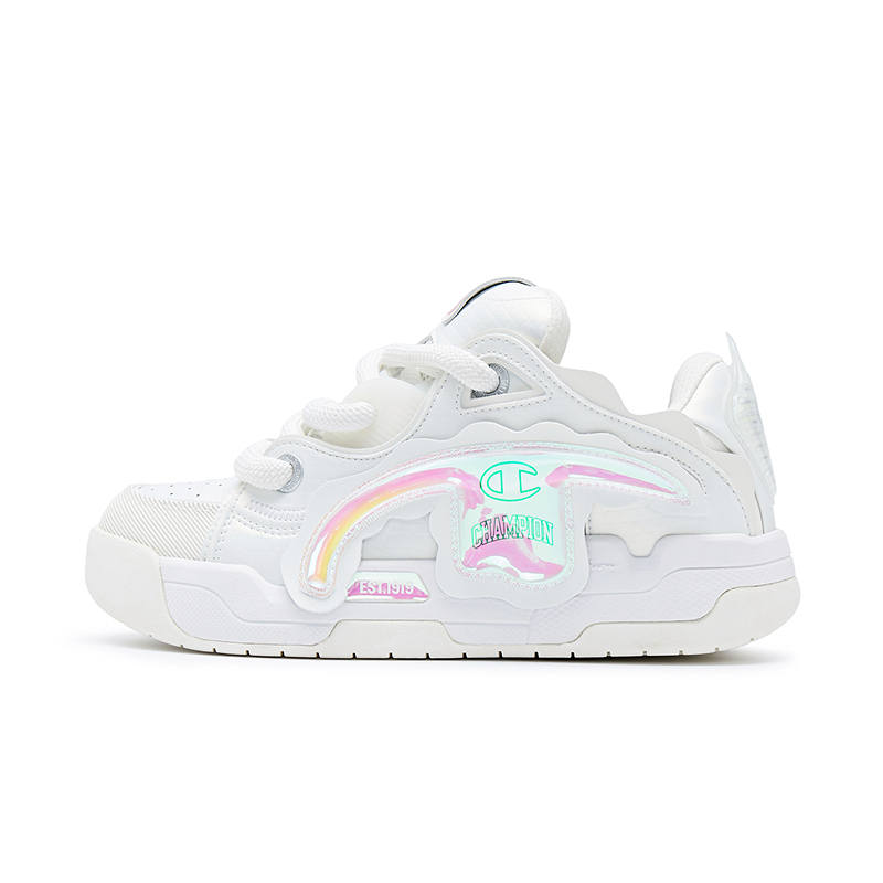 Champion Peel off TronSkate V1 Low top Skateboard Shoes Women's Pearl White/Milk White