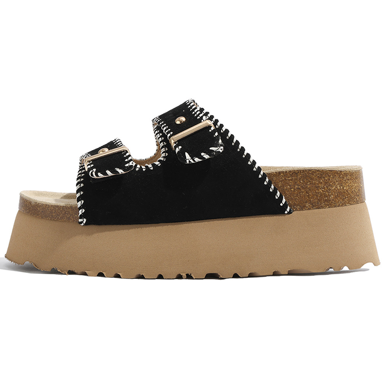 LANMOU Rubber Birkenstock Shoes Women's Black