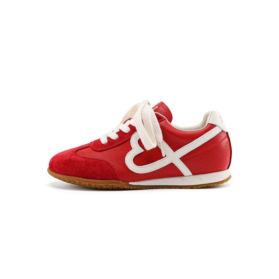 JOSINY German Army Trainers Fabric Low top Casual Shoes Women's Red