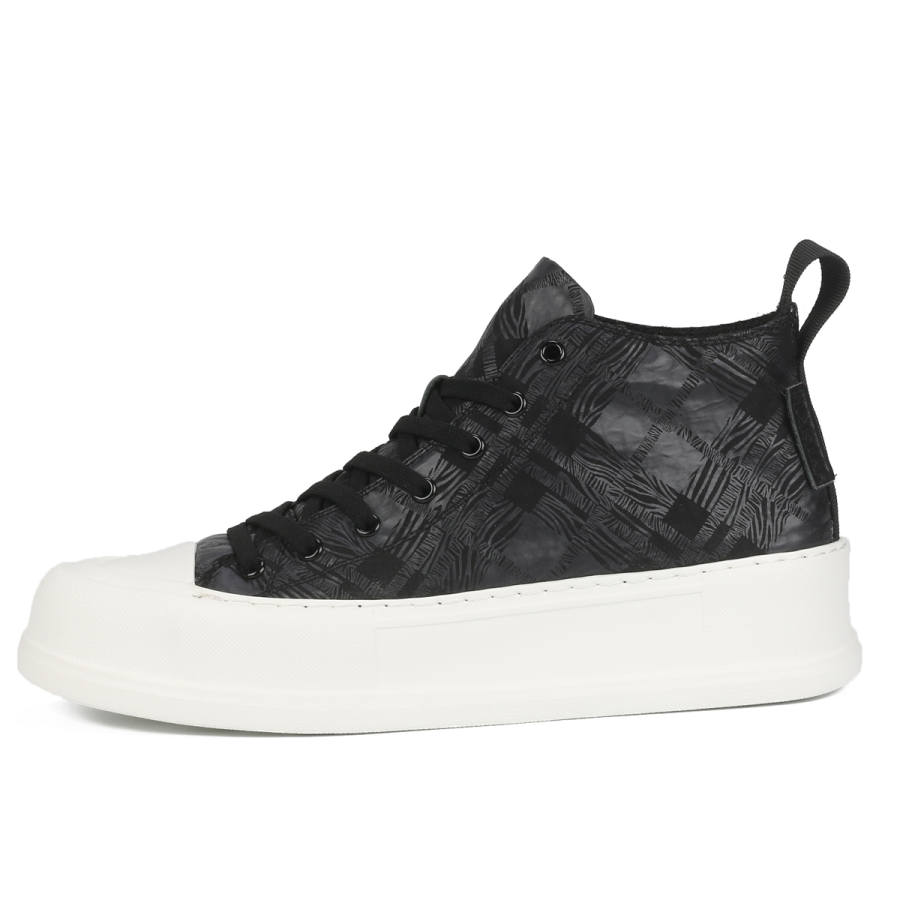 TIEKE Abrasion Resistant Breathable Abrasion Resistant Breathable Mid top Canvas Shoes Men's Black