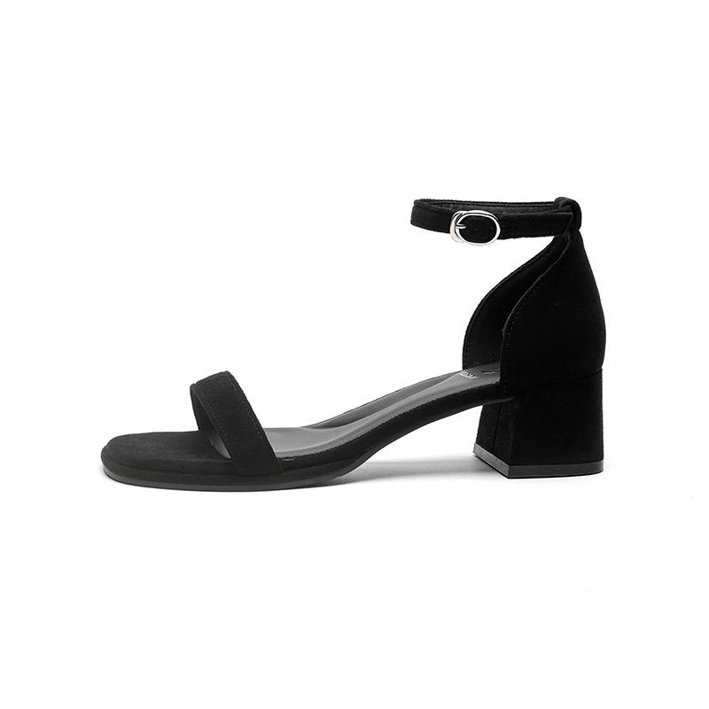 JOSINY JOSINY One Strap Sandals 5CM Women's Black
