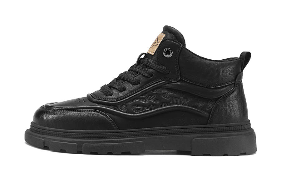 HLA Casual Shoes Men's Mid Top Black/Brown