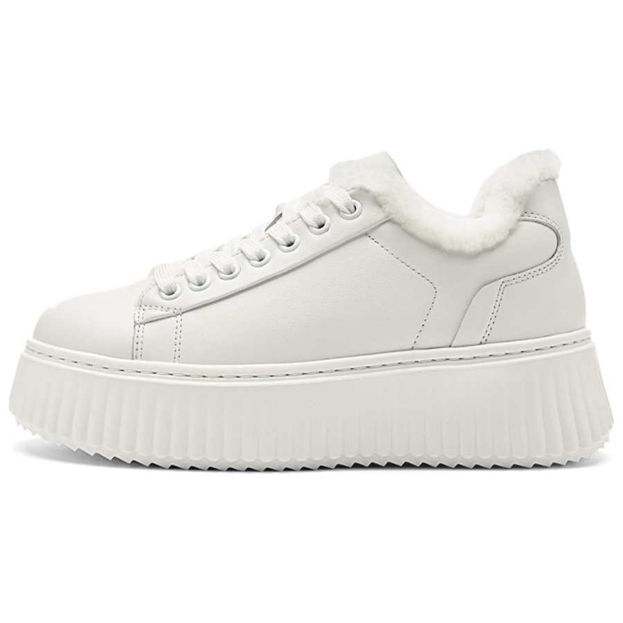 NINE WEST Cow Leather Low top Casual Shoes Women's White