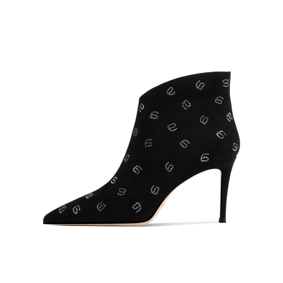 Shesrim Sexy Rhinestone Fleece Lined Versatile Fashion Apparel Ankle Boots 8.5cm Women's