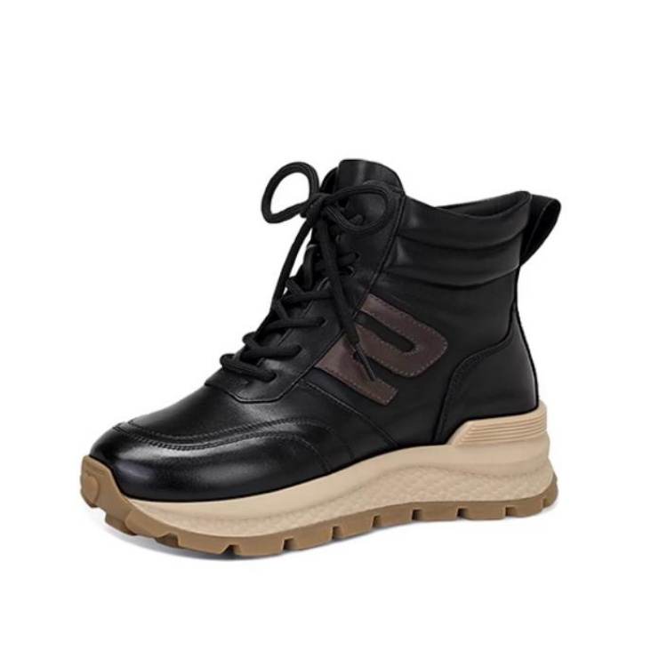 JESSICA SOPHIA Top Grain Cow Leather Slip Resistant Cushioning Slip Resistant Cushioning Mid top Casual Shoes Women's