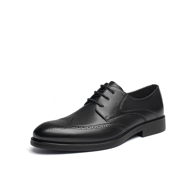 RED DRAGONFLY Cow Leather Dress Shoes Men's Black