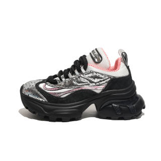 WANG&My&love Cow Leather Cushioning Height Increasing Low top Cool And Stylish Hot Girl Chunky Sneakers Women's