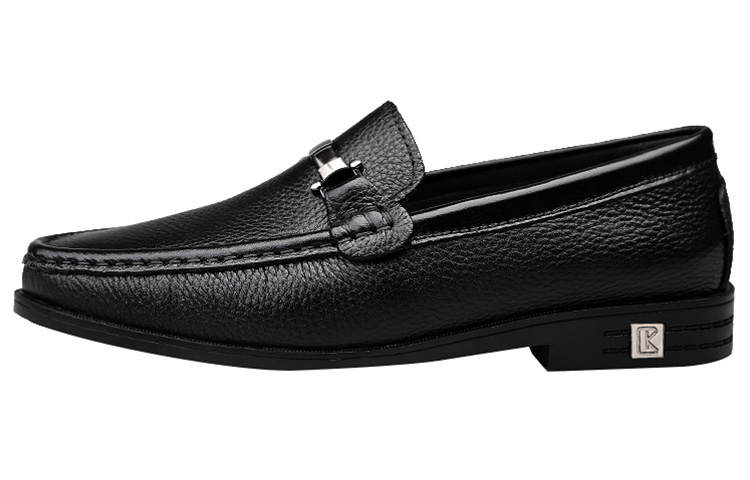 CKVUSAMG Top Grain Cow Leather Gommino Loafers Unisex White