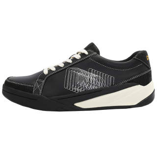 DAVID NAMAN Cow Leather Abrasion Resistant Abrasion Resistant Low top Casual Shoes Men's Black