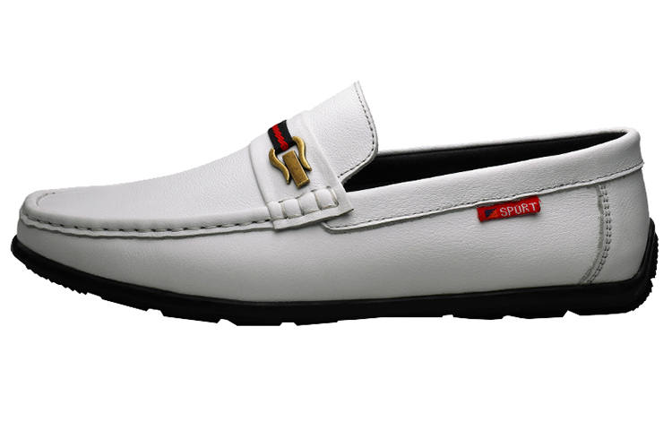 CKVUSAMG Top Grain Cow Leather Gommino Loafers Unisex