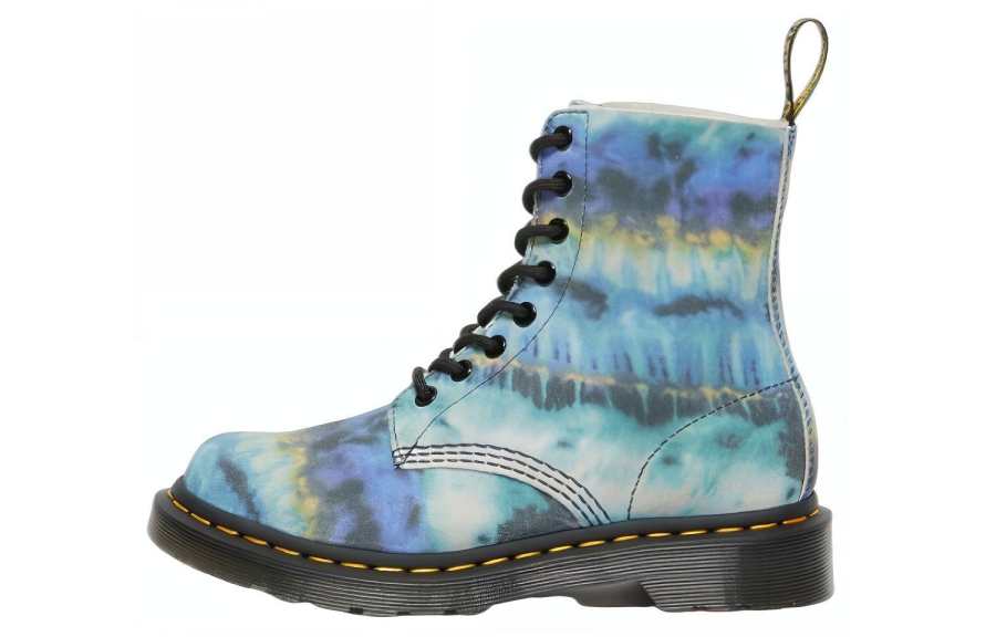 Dr.Martens Dr. Martens 1460 Pascal Tie Dye Leather Lace Up Boots 'Blue' Women's