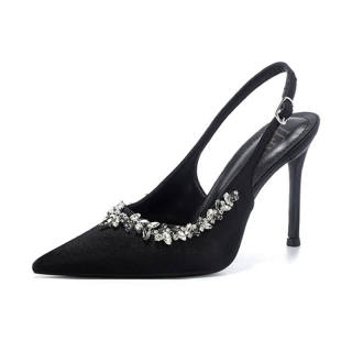 AFJI Microfiber Leather Slim Heel High Heels Women's
